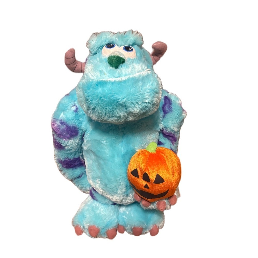 DISNEY Pixar MONSTERS INC 18” Tall SULLY Plush JACK O LANTERN Pumpkin HALLOWEEN